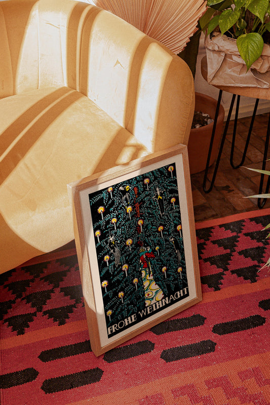 Christmas card (1912) by Arnold Nechansky and Wiener Werkstätte Vintage Poster