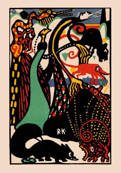 Humoristic motive (1908) by Rudolf Kalvach and Wiener WerkstätteVintage Poster
