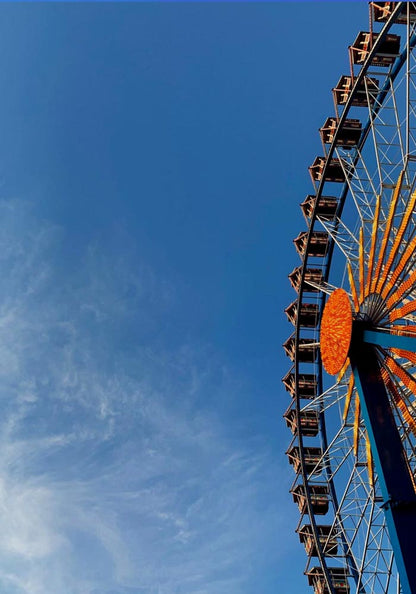 Blue Sky and Ferris Wheel Photo Print