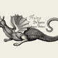 Antique Flying Dragon Poster