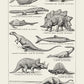 Antique Dinosaurs and Fossils Poster