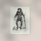 Antique Smiling Monkey Poster