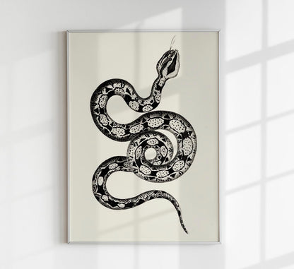 Antique Snake Poster