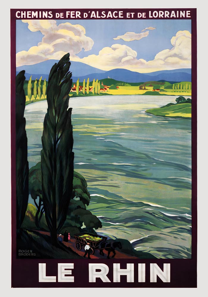 Le Rhin by Roger Broders – Vintage French Travel Poster