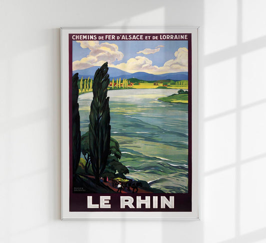 Le Rhin by Roger Broders – Vintage French Travel Poster