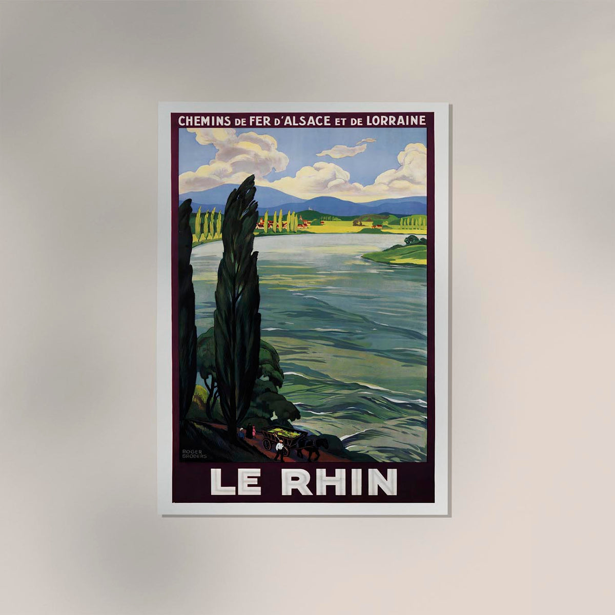Le Rhin by Roger Broders – Vintage French Travel Poster