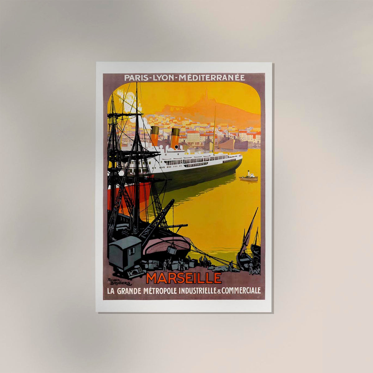 Marseille by Roger Broders – Vintage French Travel Poster