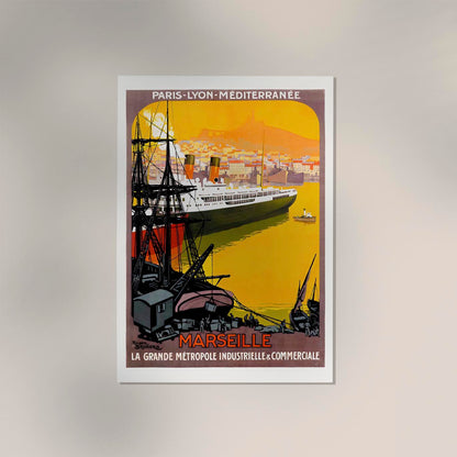 Marseille by Roger Broders – Vintage French Travel Poster