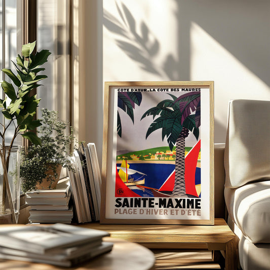 Sainte-Maxime by Roger Broders – Vintage Travel Poster