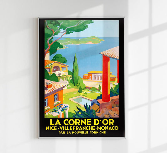 La Corniche d'Or by Roger Broders – Vintage French Travel Poster