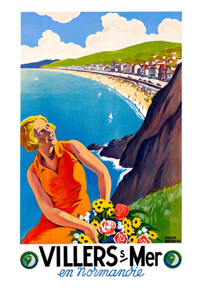 Villers-sur-Mer by Roger Broders – Vintage French Travel Poster