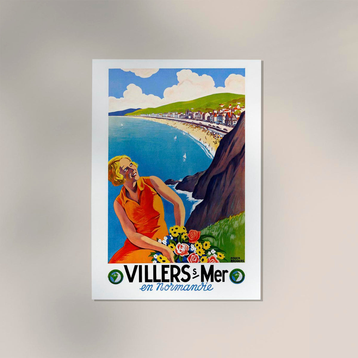 Villers-sur-Mer by Roger Broders – Vintage French Travel Poster