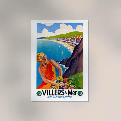 Villers-sur-Mer by Roger Broders – Vintage French Travel Poster
