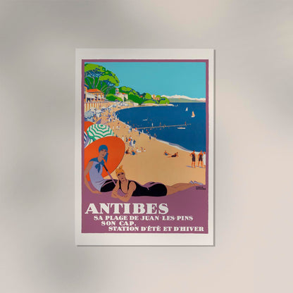 Antibes by Roger Broders – Vintage French Travel Poster