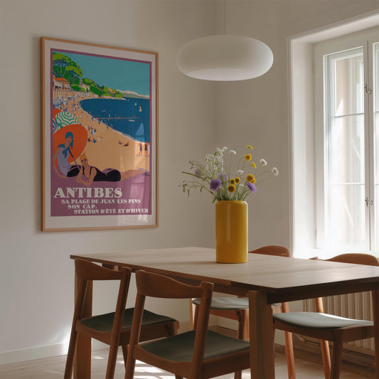 Antibes by Roger Broders – Vintage French Travel Poster
