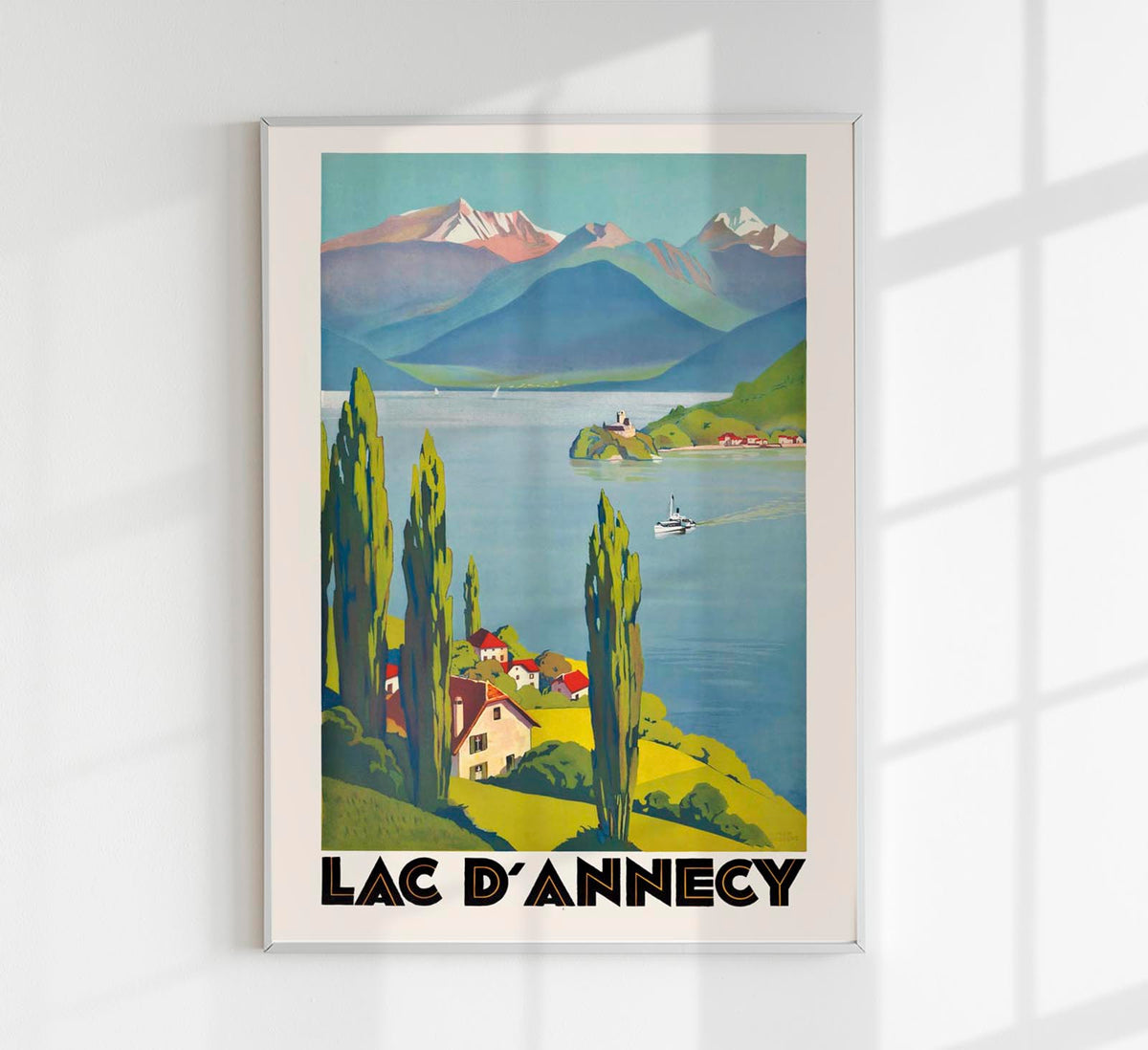 Lac d'Annecy by Roger Broders – Vintage French Travel Poster