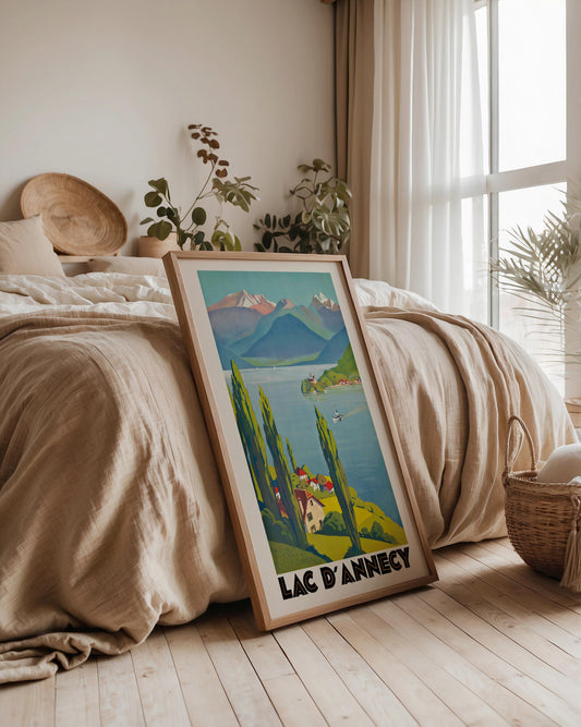 Lac d'Annecy by Roger Broders – Vintage French Travel Poster