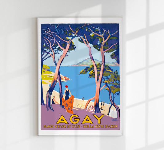 Agay by Roger Broders – Vintage French Riviera Travel Poster