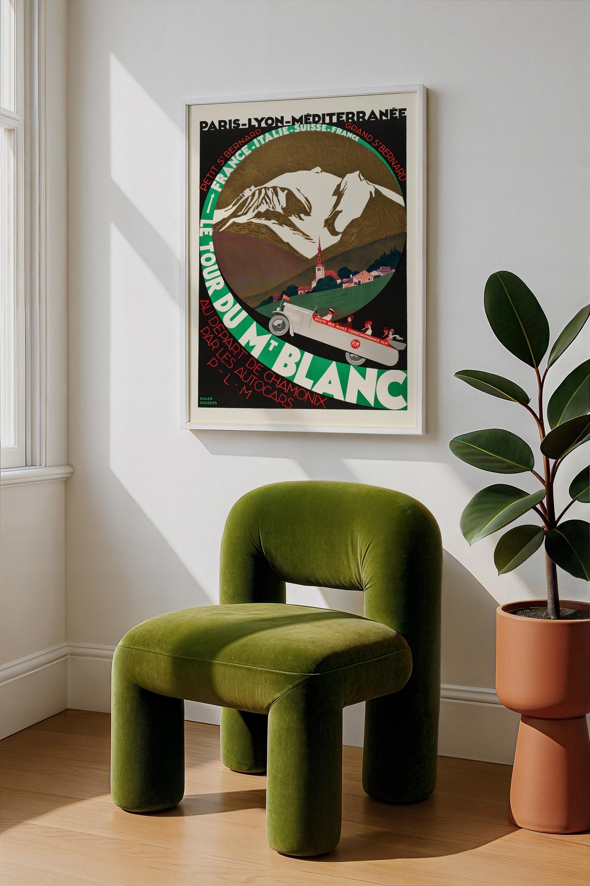 Le Tour du Mont Blanc by Roger Broders – Vintage Alpine Travel Poster