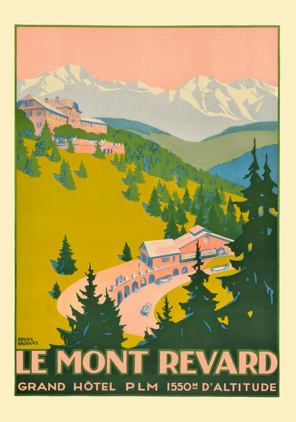Le Mont Revard by Roger Broders – Vintage French Travel Poster