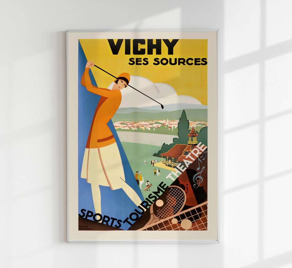 Vichy Ses Sources by Roger Broders – Vintage French Travel Poster