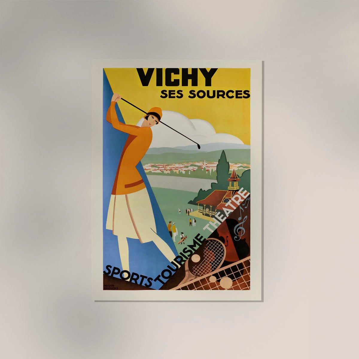 Vichy Ses Sources by Roger Broders – Vintage French Travel Poster