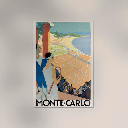 Monte-Carlo Tennis by Roger Broders – Vintage Sports Poster