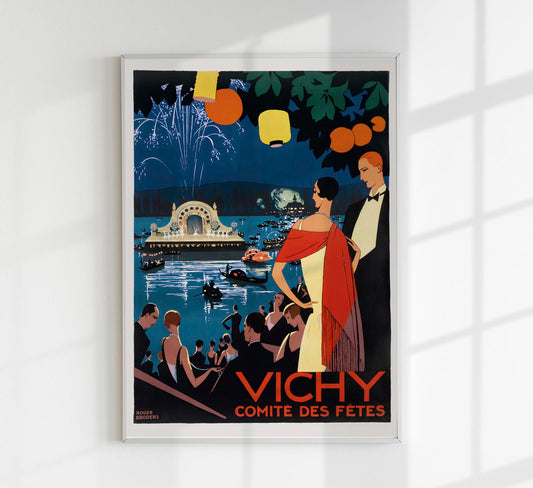 Vichy Comité des Fêtes by Roger Broders – Vintage French Poster