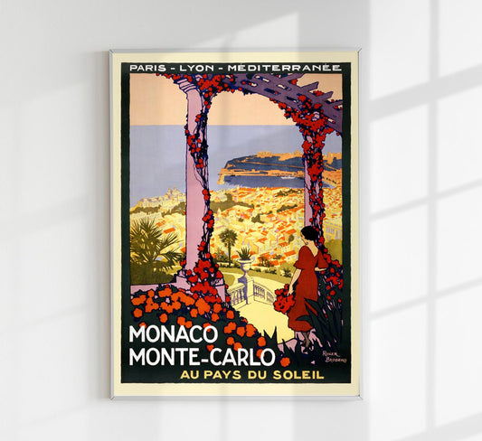 Monaco Monte-Carlo by Roger Broders – Vintage Travel Poster