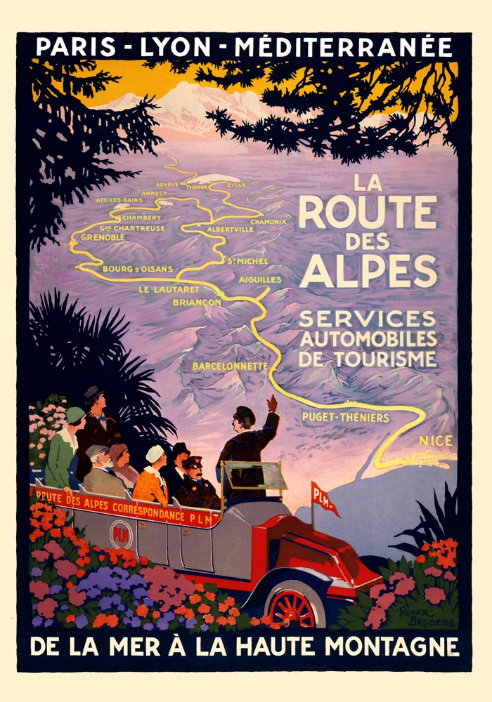La Route des Alpes by Roger Broders – Vintage Travel Poster