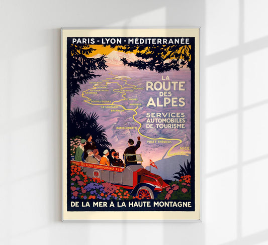 La Route des Alpes by Roger Broders – Vintage Travel Poster