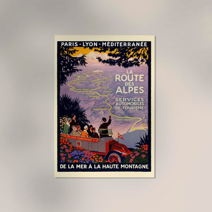 La Route des Alpes by Roger Broders – Vintage Travel Poster