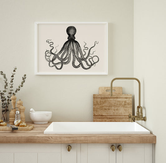 Octopus Antique Print