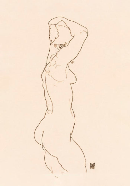 Naked Woman Nr. 1 by Egon Schiele