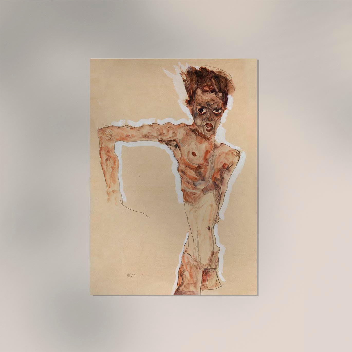 Naked Man: Self-Portrait by Egon Schiele