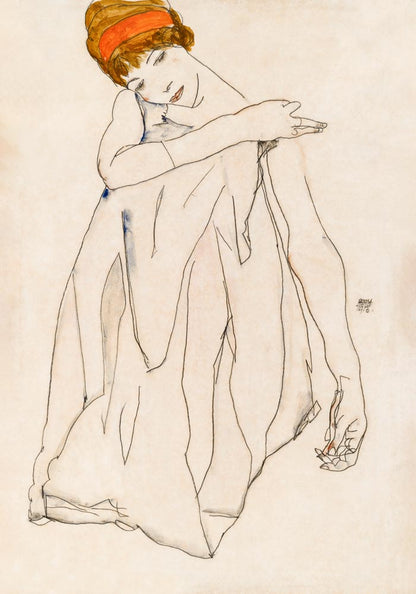 Dancer by Egon Schiele