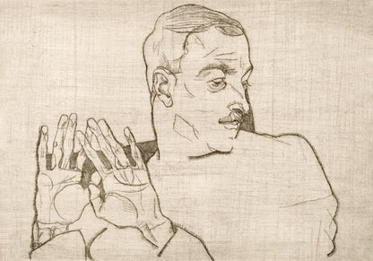 Portrait of Arthur Roessler by Egon Schiele