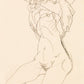 Woman undressing by Egon Schiele