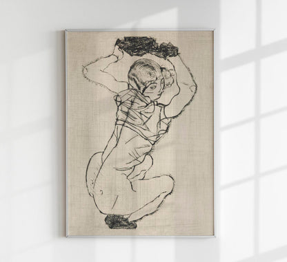 Squatting Woman by Egon Schiele