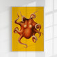 Yellow Octopus Art Poster