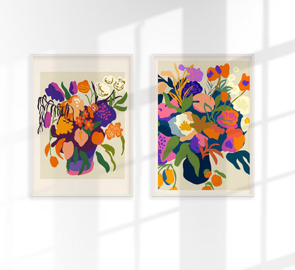 Flowrish Bouquet Set of 2 Prints