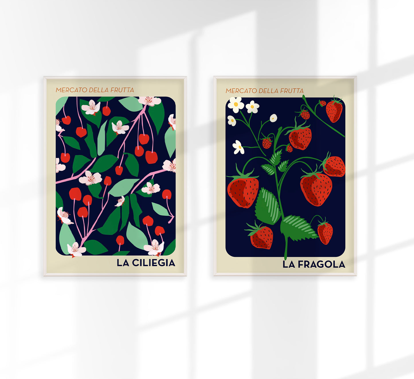 Cherry & Strawberry Set of 2 Prints