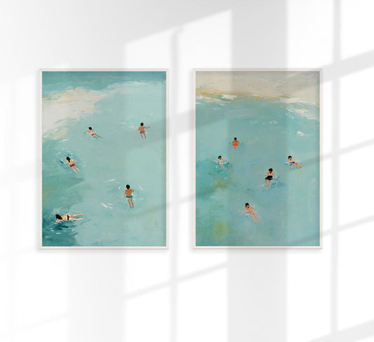 Summer in the water Set of 2 Prints