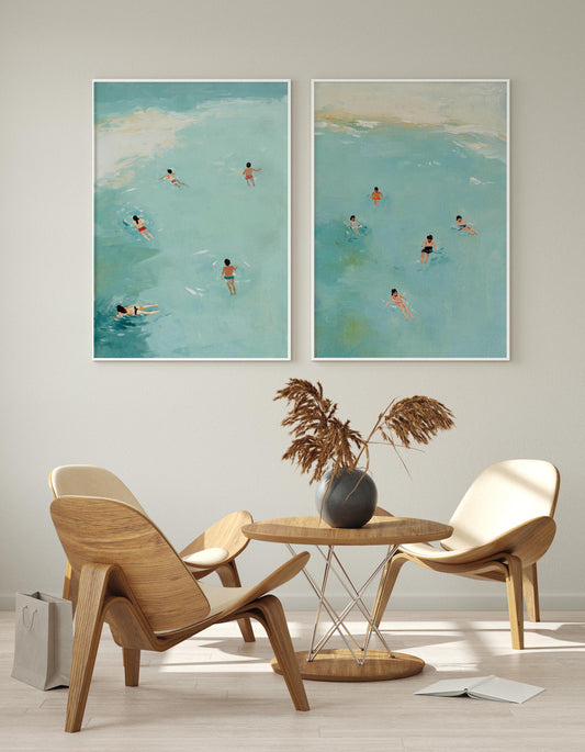 Summer in the water Set of 2 Prints