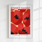 Berlin Street Market Poppy Flowers Graphic Art Poster