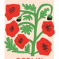 Berlin Street Market Red Flowers Graphic Art Poster