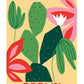 Berlin Street Market Cactus Graphic Art Poster