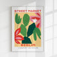 Berlin Street Market Cactus Graphic Art Poster