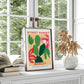 Berlin Street Market Cactus Graphic Art Poster