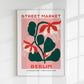 Berlin Street Market Lilly Flower Graphic Art Poster